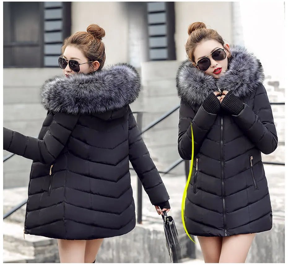2025 New Arrival Fashion Slim Women Winter Jacket Cotton Padded Warm Thicken Ladies Coat Long Coats Parka Womens Jackets - MAGUSTA BEAUTY
