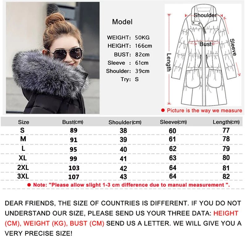 2025 New Arrival Fashion Slim Women Winter Jacket Cotton Padded Warm Thicken Ladies Coat Long Coats Parka Womens Jackets - MAGUSTA BEAUTY