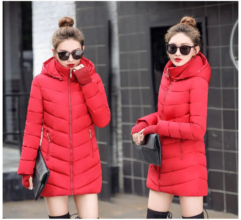 2025 New Arrival Fashion Slim Women Winter Jacket Cotton Padded Warm Thicken Ladies Coat Long Coats Parka Womens Jackets - MAGUSTA BEAUTY