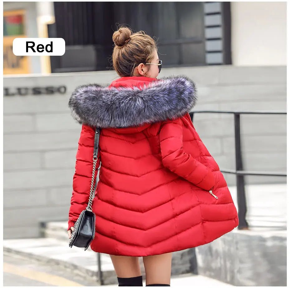 2025 New Arrival Fashion Slim Women Winter Jacket Cotton Padded Warm Thicken Ladies Coat Long Coats Parka Womens Jackets - MAGUSTA BEAUTY
