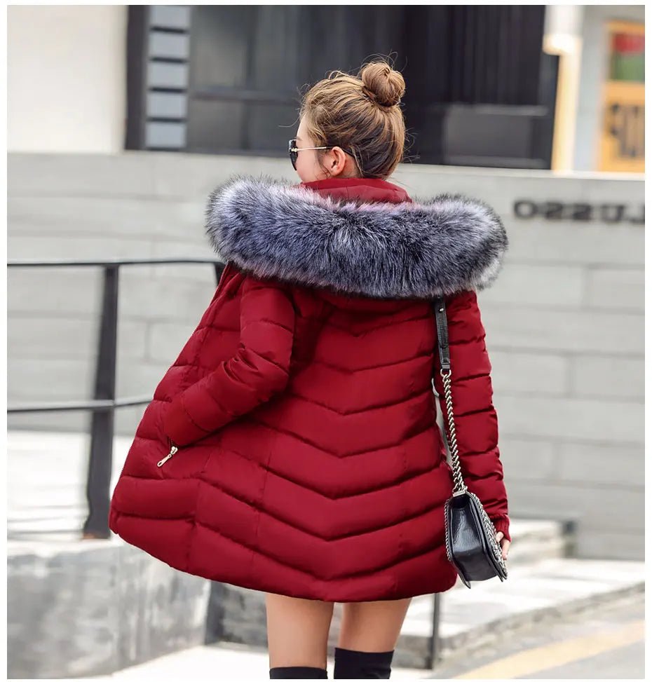 2025 New Arrival Fashion Slim Women Winter Jacket Cotton Padded Warm Thicken Ladies Coat Long Coats Parka Womens Jackets - MAGUSTA BEAUTY