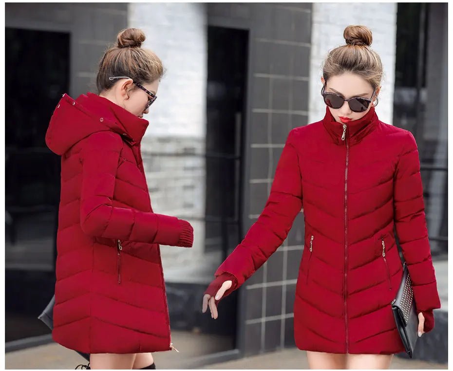 2025 New Arrival Fashion Slim Women Winter Jacket Cotton Padded Warm Thicken Ladies Coat Long Coats Parka Womens Jackets - MAGUSTA BEAUTY