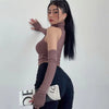 2025 New Spicy Girls Y2k Tops Oversleeve Sexy Turtleneck Tank Top for Women's Slim Fit Short tshirt Skinny Streetwear Crop Top - MAGUSTA BEAUTY