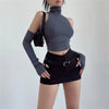 2025 New Spicy Girls Y2k Tops Oversleeve Sexy Turtleneck Tank Top for Women's Slim Fit Short tshirt Skinny Streetwear Crop Top - MAGUSTA BEAUTY