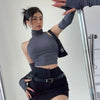 2025 New Spicy Girls Y2k Tops Oversleeve Sexy Turtleneck Tank Top for Women's Slim Fit Short tshirt Skinny Streetwear Crop Top - MAGUSTA BEAUTY