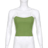 2025 Summer Casual Cami Backless Y2k Vintage Tank Top WomenSleeveless Knitted Crop Tops Green Sexy Basic Patchwork - MAGUSTA BEAUTY