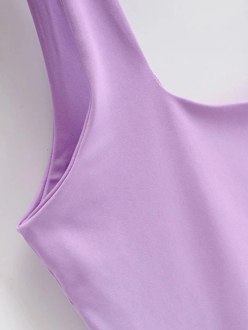 2025 Summer Women Sexy Sleeveless Tops Fashion Short Square Collar Tank Tops 6 Colors - MAGUSTA BEAUTY