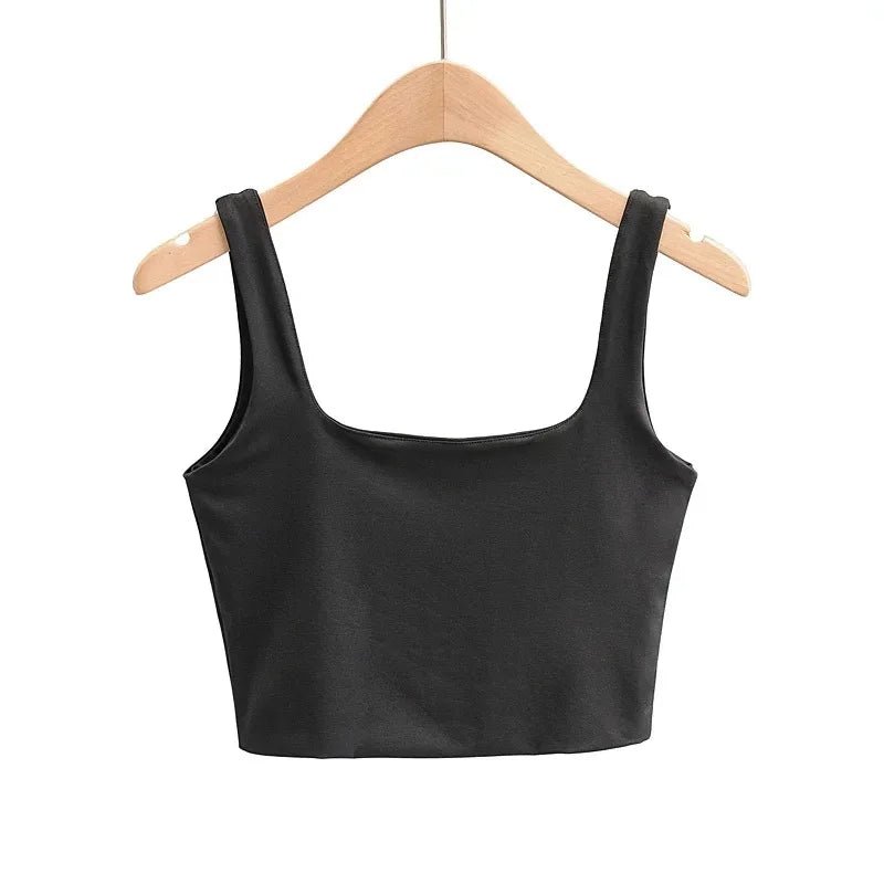 2025 Summer Women Sexy Sleeveless Tops Fashion Short Square Collar Tank Tops 6 Colors - MAGUSTA BEAUTY