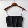 2025 Summer Women's Crop Top Sexy Elastic Cotton Camis sleeveless Short Tank Top Bar - MAGUSTA BEAUTY