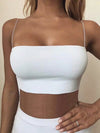 2025 Summer Women's Crop Top Sexy Elastic Cotton Camis sleeveless Short Tank Top Bar - MAGUSTA BEAUTY