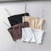 2025 Summer Women's Crop Top Sexy Elastic Cotton Camis sleeveless Short Tank Top Bar - MAGUSTA BEAUTY