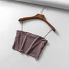 2025 Summer Women's Crop Top Sexy Elastic Cotton Camis sleeveless Short Tank Top Bar - MAGUSTA BEAUTY