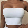 2025 Summer Women's Crop Top Sexy Elastic Cotton Camis sleeveless Short Tank Top Bar - MAGUSTA BEAUTY