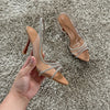 2025 Women Summer Rhinestone Slingback Pumps Office Lady Transparent Heeled Sandals Elegant Pointed Toe Female Sexy High Heels - MAGUSTA BEAUTY