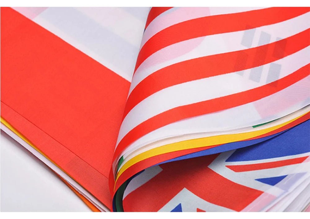 2026 14x21cm 48pcs Country Flag NEW Football Countries Flag Bunting National String Banner Event Garlands decoration - MAGUSTA BEAUTY