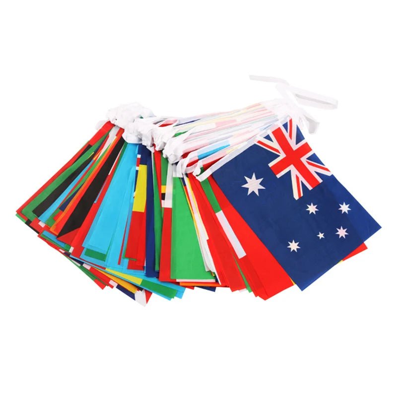 2026 14x21cm 48pcs Country Flag NEW Football Countries Flag Bunting National String Banner Event Garlands decoration - MAGUSTA BEAUTY