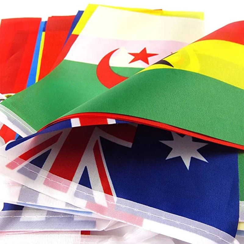 2026 42/48pcs world Country Flag 14x21cmNEW Football cup Countries Flag Bunting National String Banner Event Garlands decoration - MAGUSTA BEAUTY