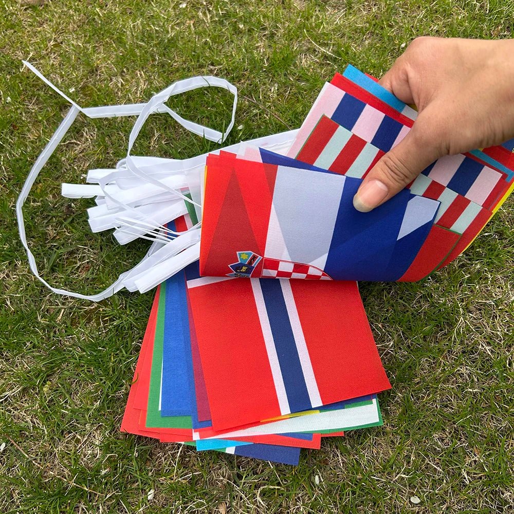 2026 42/48pcs world Country Flag 14x21cmNEW Football cup Countries Flag Bunting National String Banner Event Garlands decoration - MAGUSTA BEAUTY
