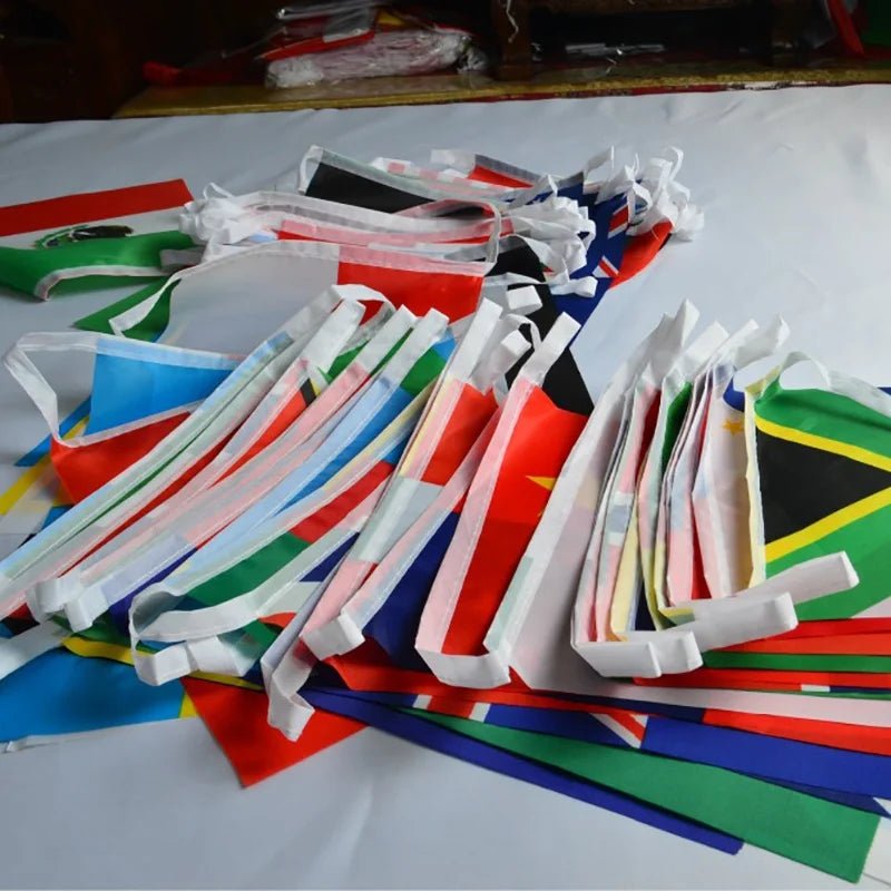 2026 42/48pcs world Country Flag 14x21cmNEW Football cup Countries Flag Bunting National String Banner Event Garlands decoration - MAGUSTA BEAUTY