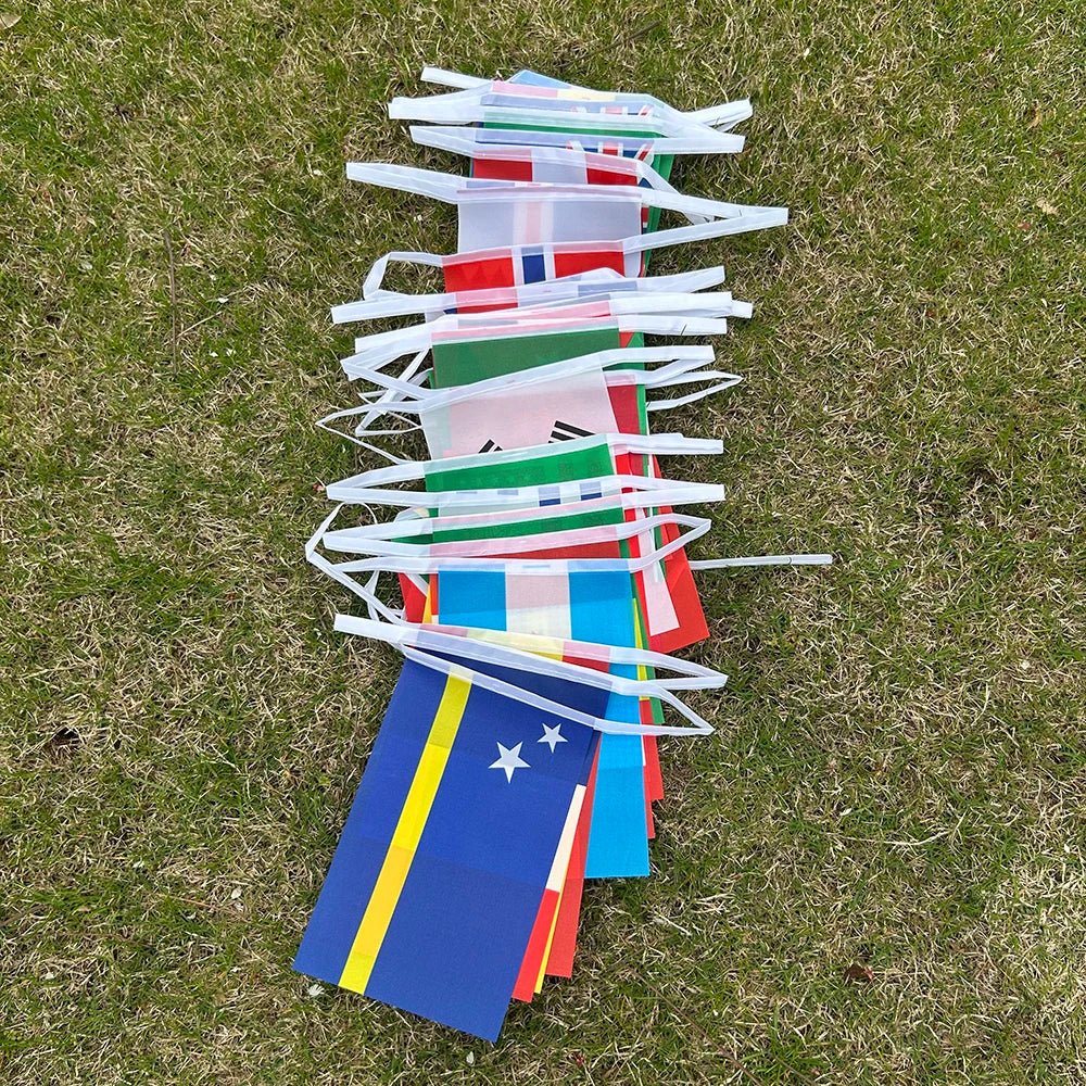 2026 42/48pcs world Country Flag 14x21cmNEW Football cup Countries Flag Bunting National String Banner Event Garlands decoration - MAGUSTA BEAUTY