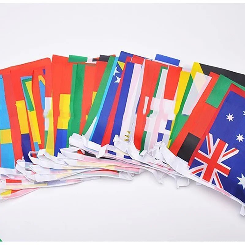2026 42/48pcs world Country Flag 14x21cmNEW Football cup Countries Flag Bunting National String Banner Event Garlands decoration - MAGUSTA BEAUTY