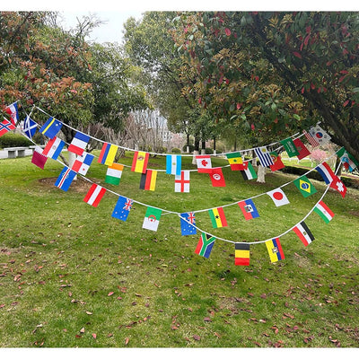 2026 42/48pcs world Country Flag 14x21cmNEW Football cup Countries Flag Bunting National String Banner Event Garlands decoration - MAGUSTA BEAUTY