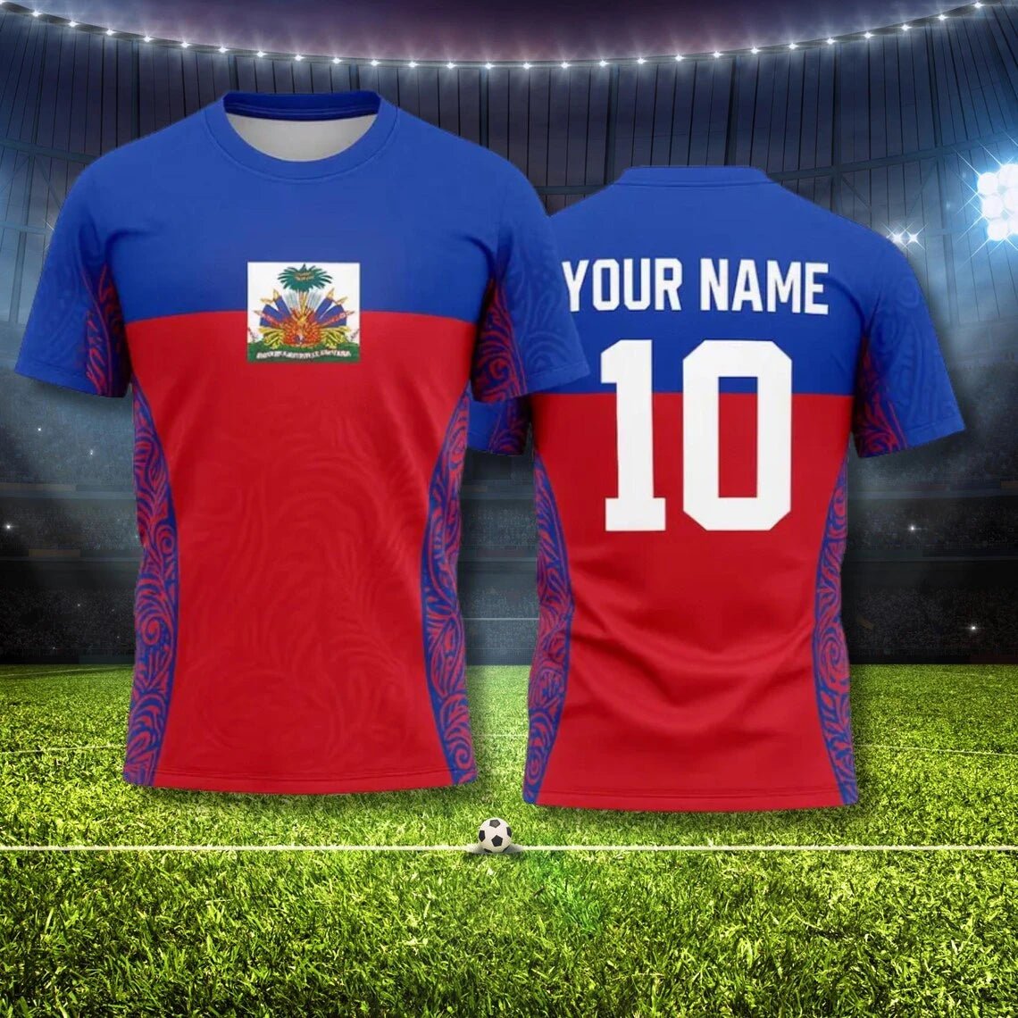 2026 New Haiti Football T-shirts Sports Casual Haitian Soccer Jersey Free Custom Diy Name Tees Gifts Wholesale Sports T Shirts - MAGUSTA BEAUTY
