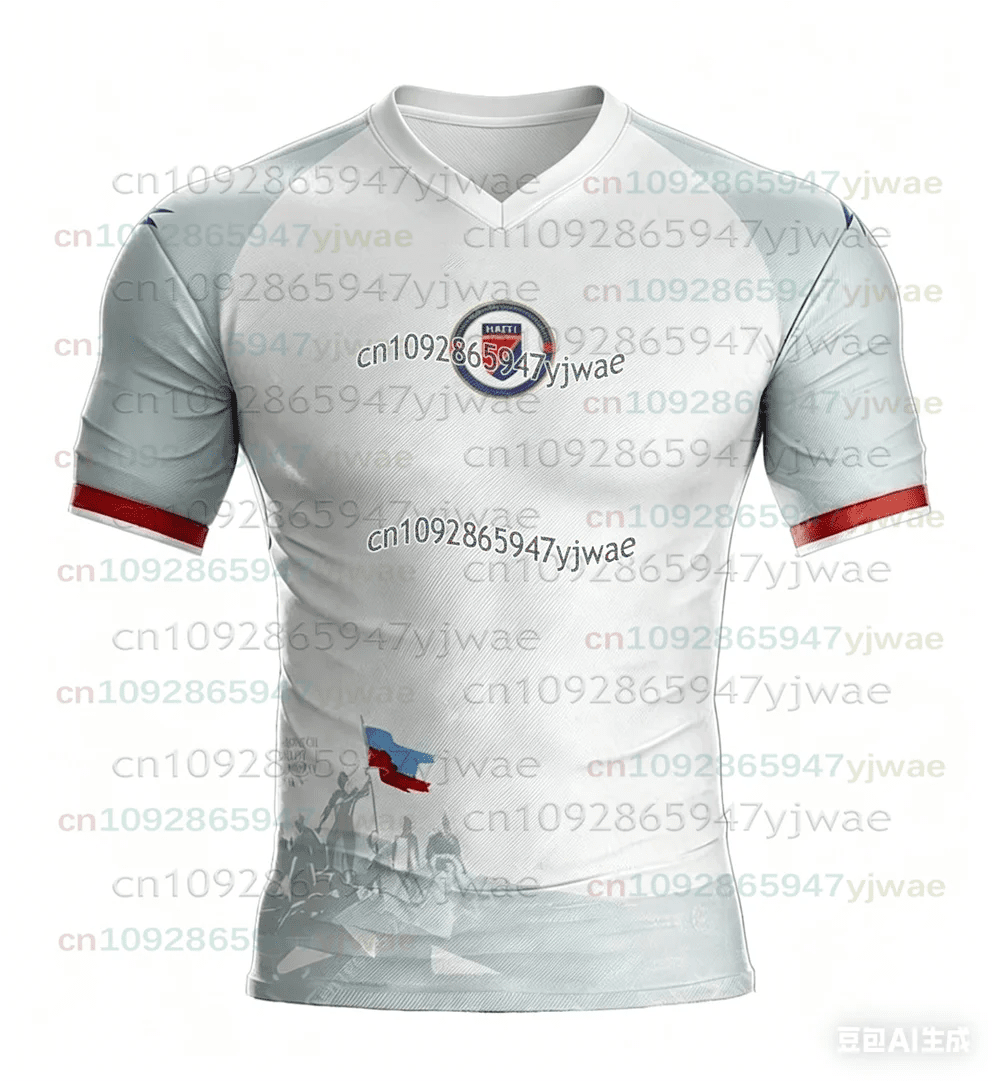 2026 New Haiti Soccer Jersey Short Sleeve Tee Men's T-Shirt Gym Training Workout Fitness Running Tops Fans Quick Dry Sportswear - MAGUSTA BEAUTY