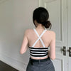 2026 Woman Clothing Summer Striped Tank Tops Women Sleeveless Knitted Camisole Crop Tops New Female Elastic Slim Casual Vests - MAGUSTA BEAUTY