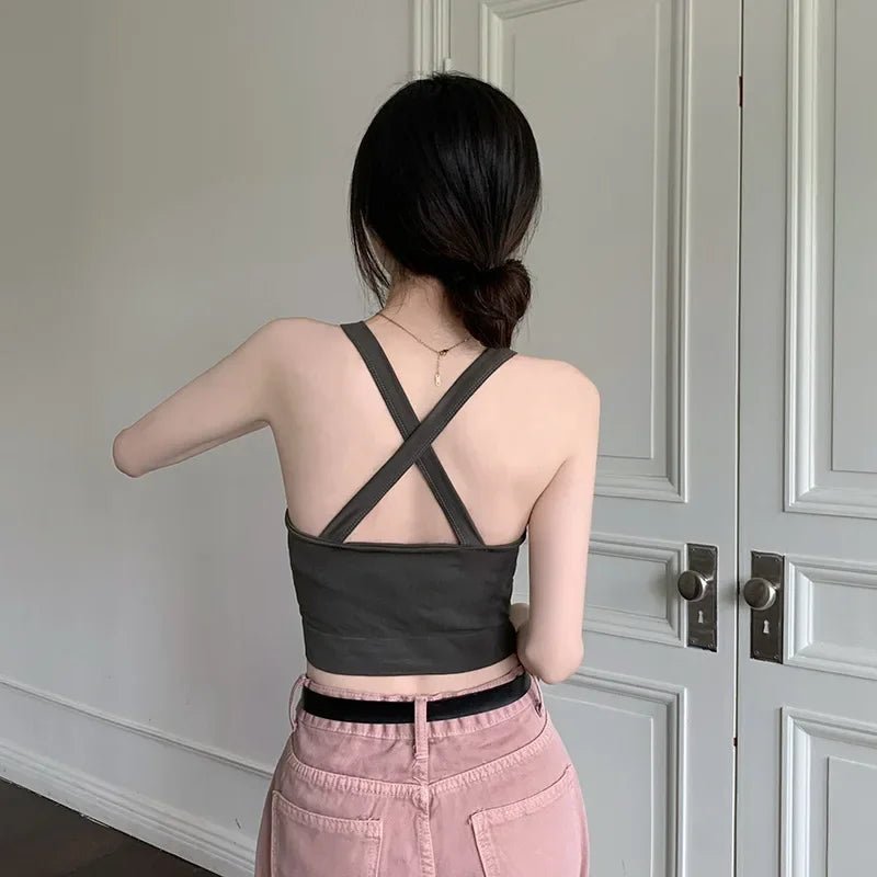 2026 Woman Clothing Summer Striped Tank Tops Women Sleeveless Knitted Camisole Crop Tops New Female Elastic Slim Casual Vests - MAGUSTA BEAUTY