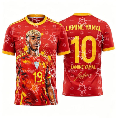 2026 Yamal Spain Team Football Jersey Match & Training Kit Summer Sports Men's T-Shirt Children's Clothing Tee Y2k Woman - MAGUSTA BEAUTY