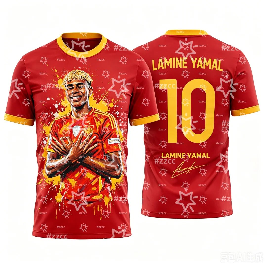 2026 Yamal Spain Team Football Jersey Match & Training Kit Summer Sports Men's T-Shirt Children's Clothing Tee Y2k Woman - MAGUSTA BEAUTY