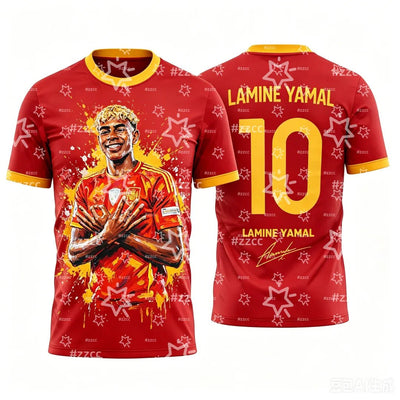 2026 Yamal Spain Team Football Jersey Match & Training Kit Summer Sports Men's T-Shirt Children's Clothing Tee Y2k Woman - MAGUSTA BEAUTY