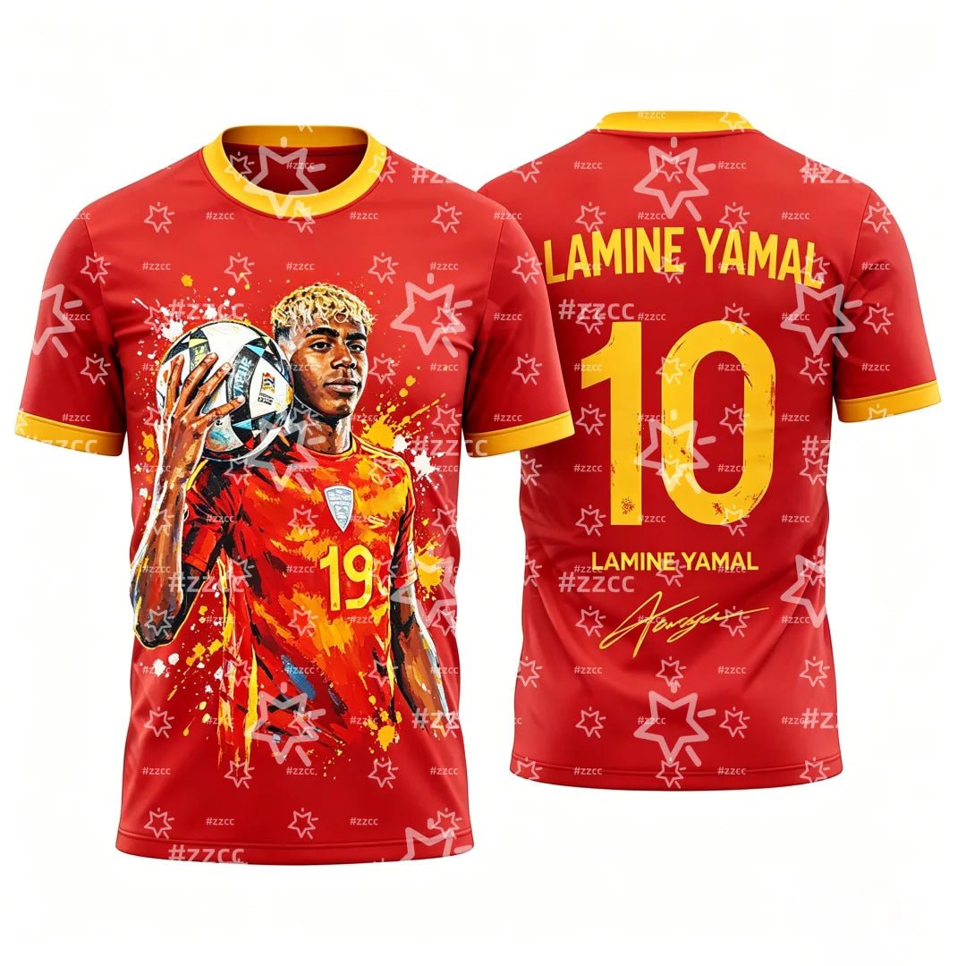 2026 Yamal Spain Team Football Jersey Match & Training Kit Summer Sports Men's T-Shirt Children's Clothing Tee Y2k Woman - MAGUSTA BEAUTY