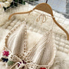 2026Women's Summer Bohemian Style Holiday knitted Set Tassel Halter Top WithSkirt Set Knitted Skirt Suit Two Piece Set for Women - MAGUSTA BEAUTY