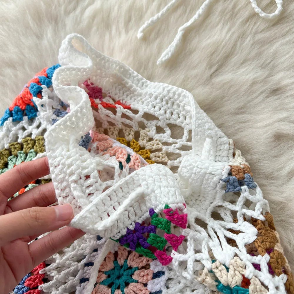 2026Women's Summer Bohemian Style Holiday knitted Set Tassel Halter Top WithSkirt Set Knitted Skirt Suit Two Piece Set for Women - MAGUSTA BEAUTY