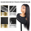 220% Bone Straight 360 Full Transparent Lace Front Human Hair Wigs 13×6 HD Lace Frontal Wig 30 40 Inch Black 100% Human Hair Wig - MAGUSTA BEAUTY