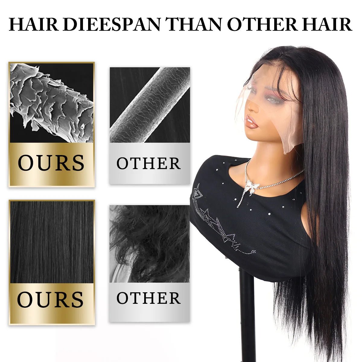 220% Bone Straight 360 Full Transparent Lace Front Human Hair Wigs 13×6 HD Lace Frontal Wig 30 40 Inch Black 100% Human Hair Wig - MAGUSTA BEAUTY