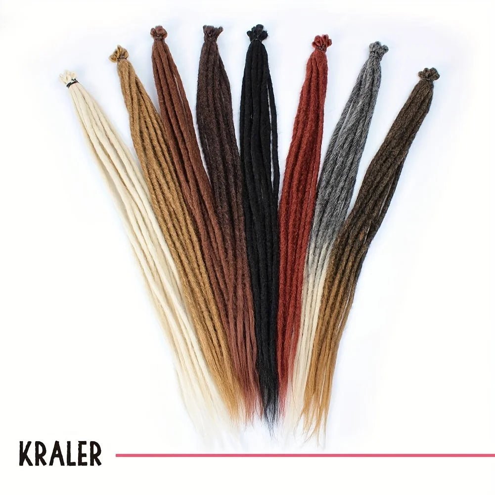 24Inch Dreadlock Extensions Synthetic Loc Extensions 0.6CM 100% Full Head Handmade Permanent Dreadlocks Extension for Men/Women - MAGUSTA BEAUTY