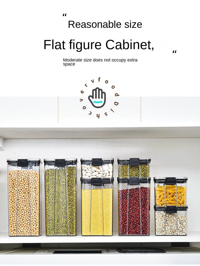 2/4PCS Sealed Jars Sets Stackable Kitchen Grain Srorage Sealed Containers Fridge Fresh Keep Boxes Seasoning Set Multigrain Tank - MAGUSTA BEAUTY