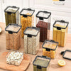 2/4PCS Sealed Jars Sets Stackable Kitchen Grain Srorage Sealed Containers Fridge Fresh Keep Boxes Seasoning Set Multigrain Tank - MAGUSTA BEAUTY