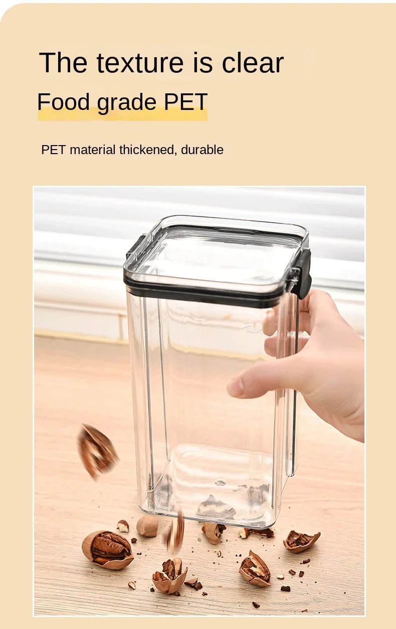 2/4PCS Sealed Jars Sets Stackable Kitchen Grain Srorage Sealed Containers Fridge Fresh Keep Boxes Seasoning Set Multigrain Tank - MAGUSTA BEAUTY