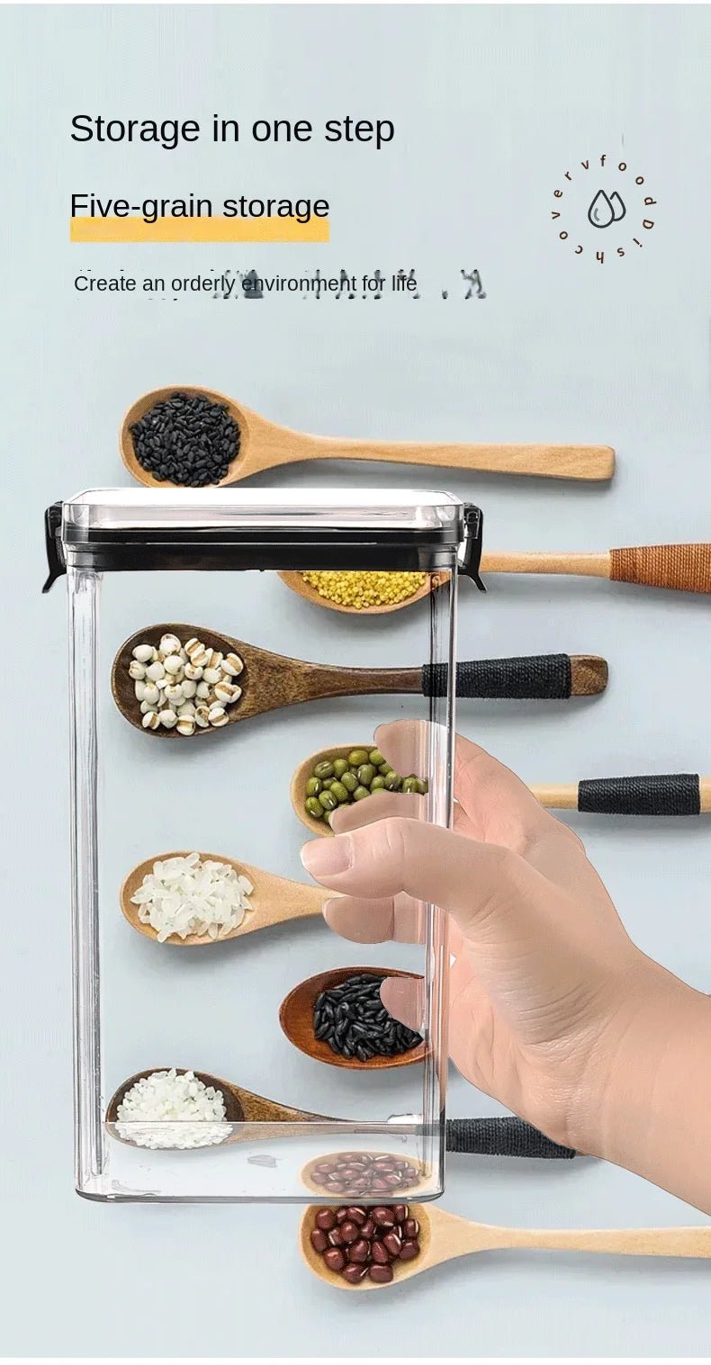 2/4PCS Sealed Jars Sets Stackable Kitchen Grain Srorage Sealed Containers Fridge Fresh Keep Boxes Seasoning Set Multigrain Tank - MAGUSTA BEAUTY