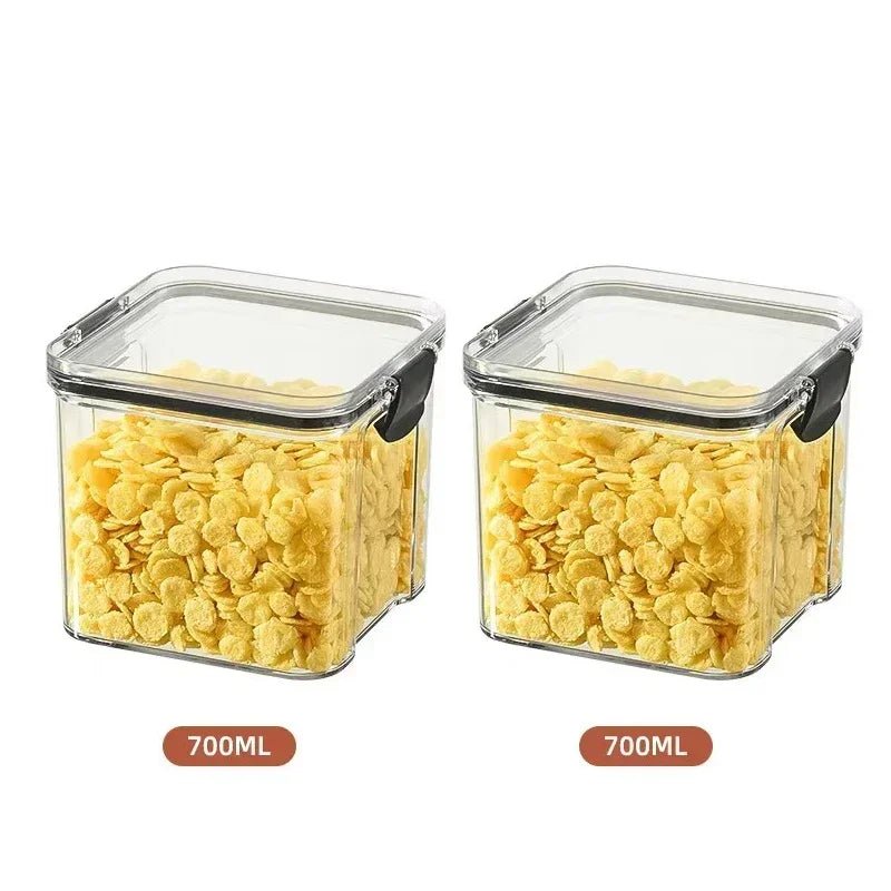2/4PCS Sealed Jars Sets Stackable Kitchen Grain Srorage Sealed Containers Fridge Fresh Keep Boxes Seasoning Set Multigrain Tank - MAGUSTA BEAUTY