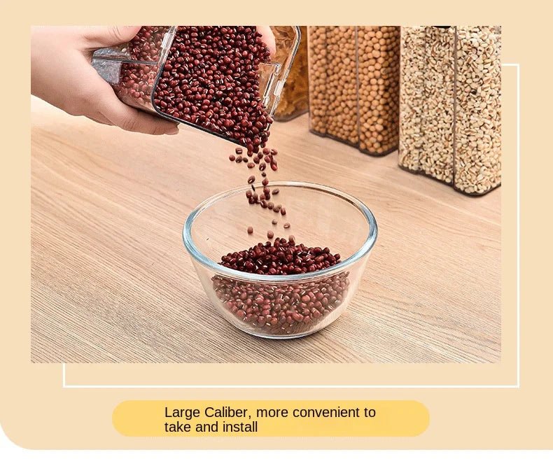 2/4PCS Sealed Jars Sets Stackable Kitchen Grain Srorage Sealed Containers Fridge Fresh Keep Boxes Seasoning Set Multigrain Tank - MAGUSTA BEAUTY