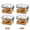 2/4PCS Sealed Jars Sets Stackable Kitchen Grain Srorage Sealed Containers Fridge Fresh Keep Boxes Seasoning Set Multigrain Tank - MAGUSTA BEAUTY