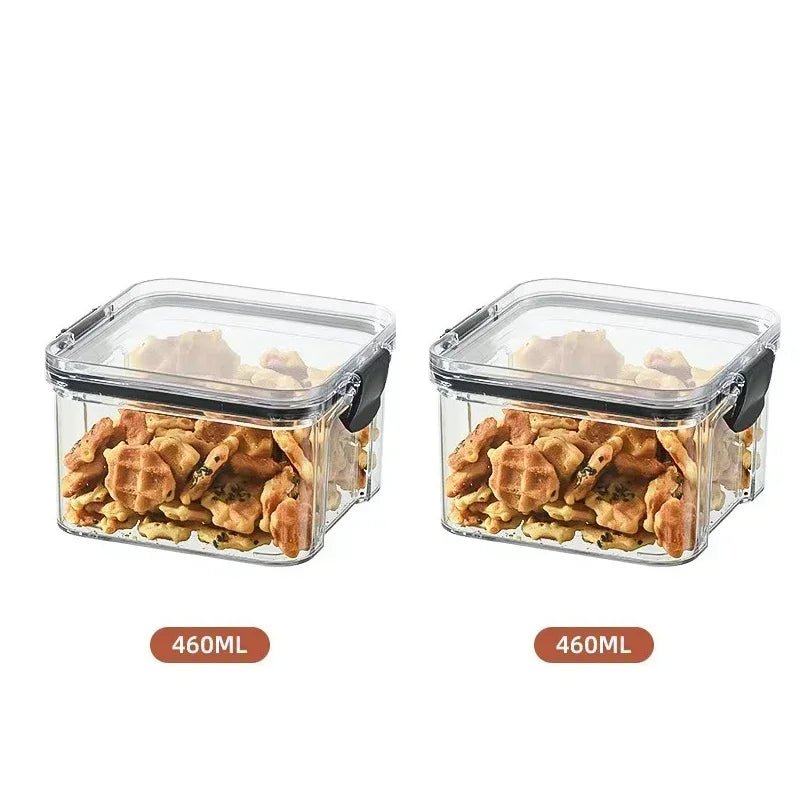 2/4PCS Sealed Jars Sets Stackable Kitchen Grain Srorage Sealed Containers Fridge Fresh Keep Boxes Seasoning Set Multigrain Tank - MAGUSTA BEAUTY