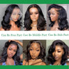 250% Body Wave HD Lace Frontal Wig Short Bob WigS Human Hair Glueless Human Hair Wavy 13x4 Transparent Lace Front Wigs For Women - MAGUSTA BEAUTY