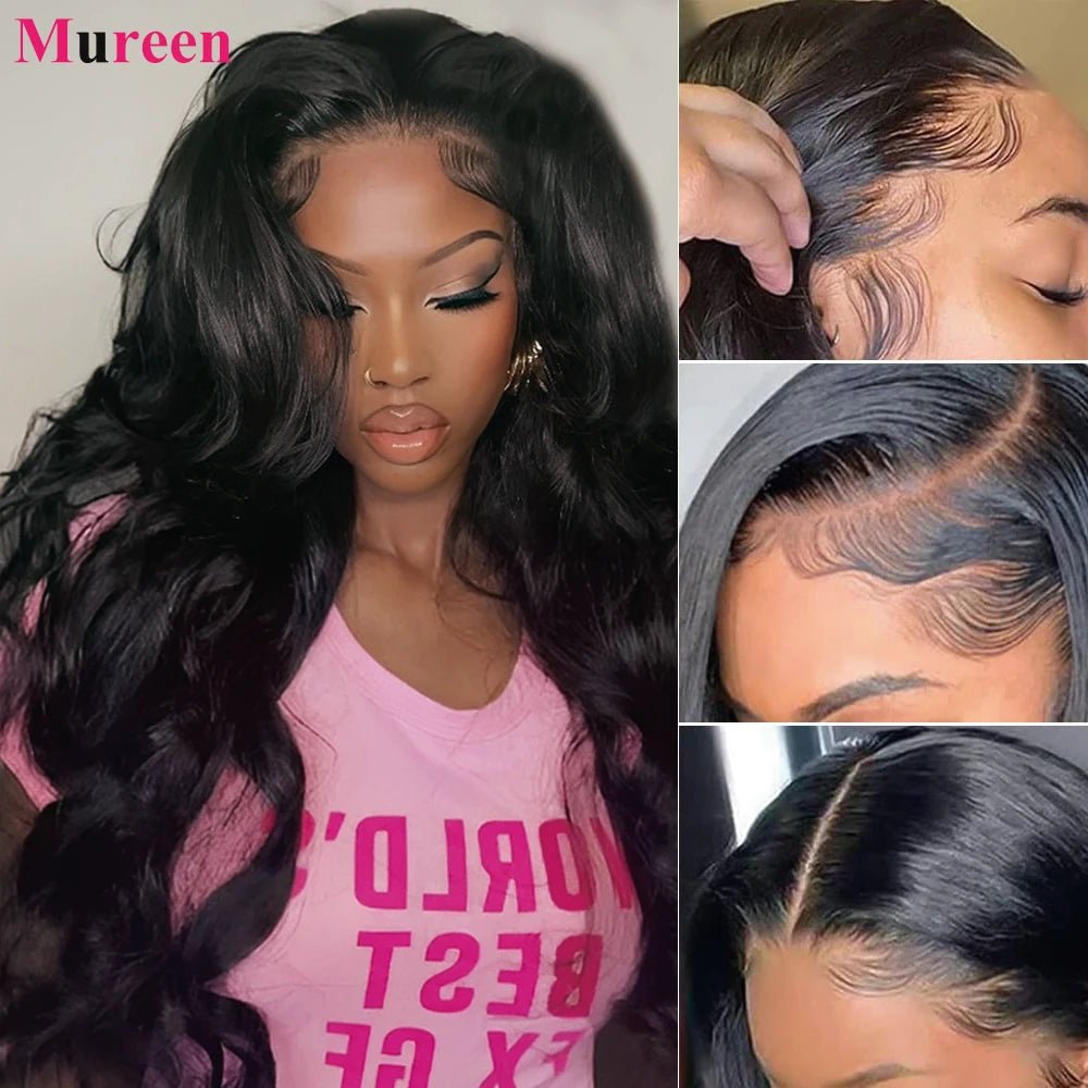 250% Density 13x6 Body Wave Lace Front Wigs Human Hair Pre Plucked 13x4 HD Transparent Lace Frontal Wigs Human Hair for Women - MAGUSTA BEAUTY