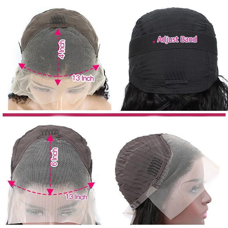 250% Density 13x6 Body Wave Lace Front Wigs Human Hair Pre Plucked 13x4 HD Transparent Lace Frontal Wigs Human Hair for Women - MAGUSTA BEAUTY
